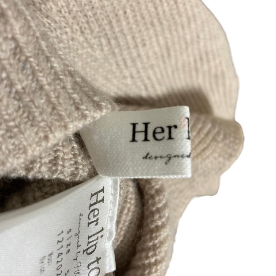 ニット+セーター Her lip to - S Extra Wool Cache-Coeur Knit Pullover 美品 Her lip to ハーリップトゥ Extra Wool Cache-Coeur Knit