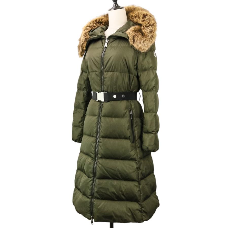 モンクレール ダウンジャケット カーキ 美品 フード付 モッズコート1 MONCLER（モンクレール） 美品 BOUCAGE フーデッド ダウンコート 1
