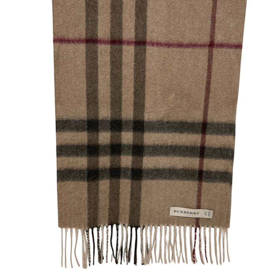 美品 BURBERRY メガチェック柄マフラー カシミア スコットランド製