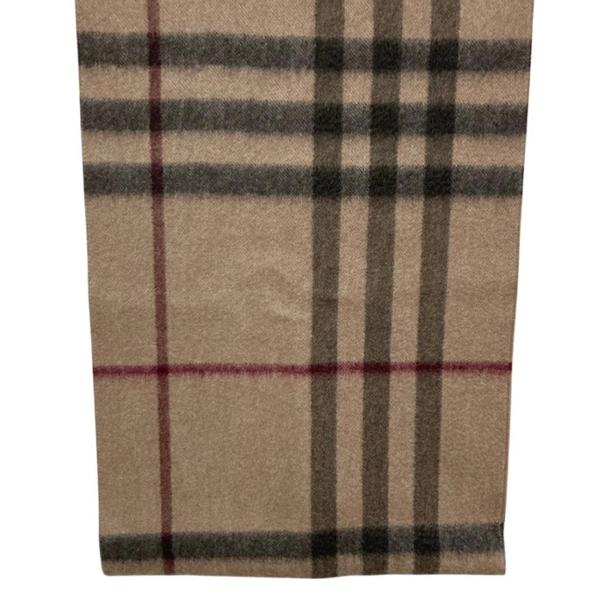 美品 BURBERRY バーバリー スコットランド製 メガノバチェック フリンジ カシミヤマフラー ブラウン メンズ レディース 古着 中古 USED BURBERRY - 美品 BURBERRY バーバリー スコットランド製 メガノバ