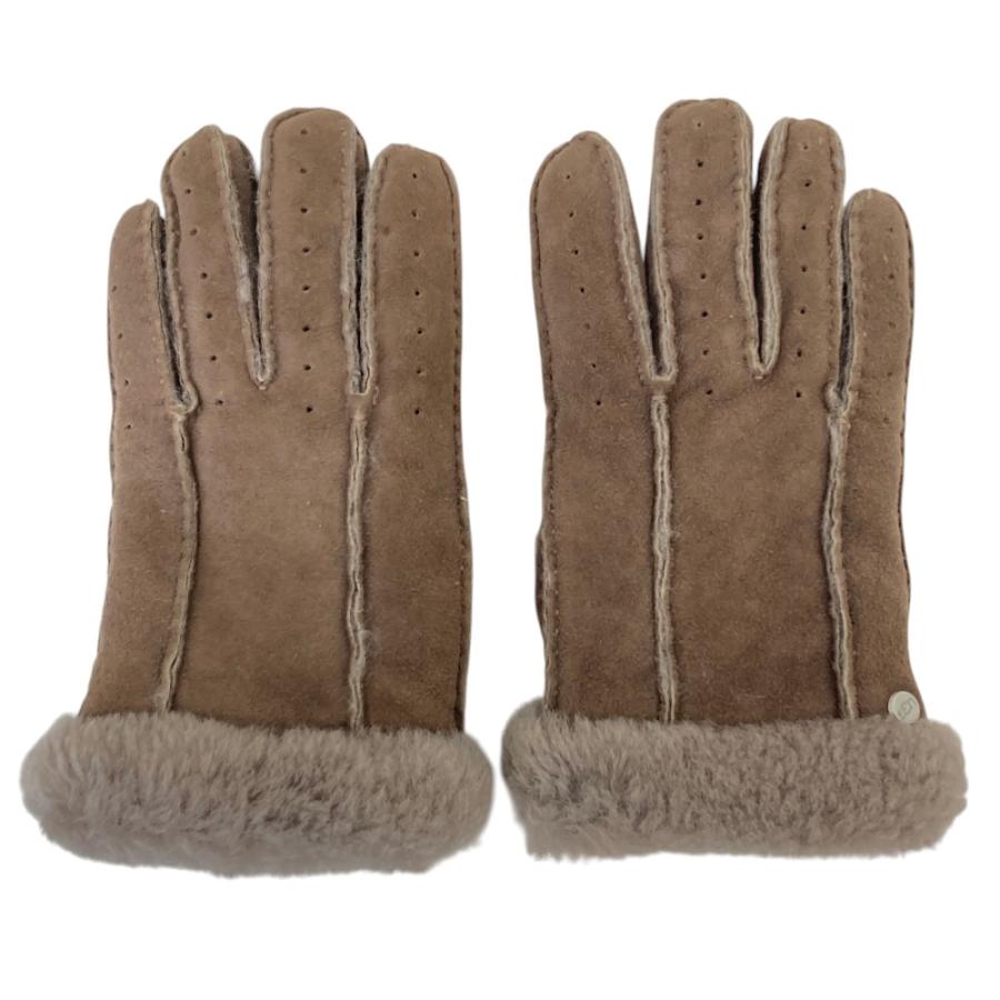 UGG（アグ） 良品 シープスキン ムートングローブ 手袋 ブラウン