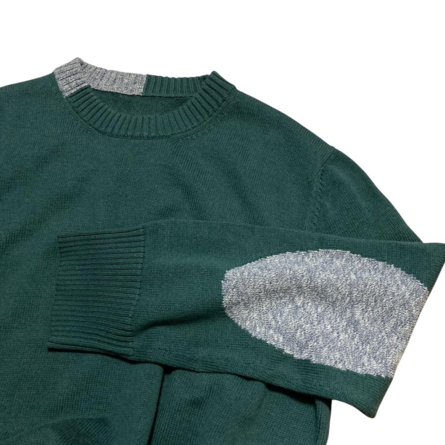 MM6 Maison Margiela グリーン　ニットワンピ MM6 美品 Maison Margiela メゾンマルジェラ バイカラー エルボー