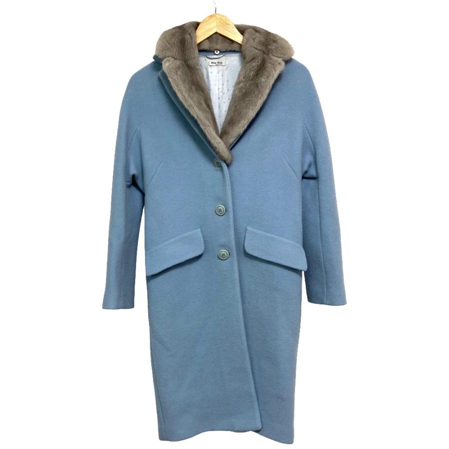miu miu（ミュウミュウ） 美品 ミンクファー ウールコート サイズ36