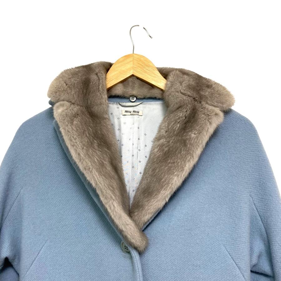 miu miu（ミュウミュウ） 美品 ミンクファー ウールコート サイズ36