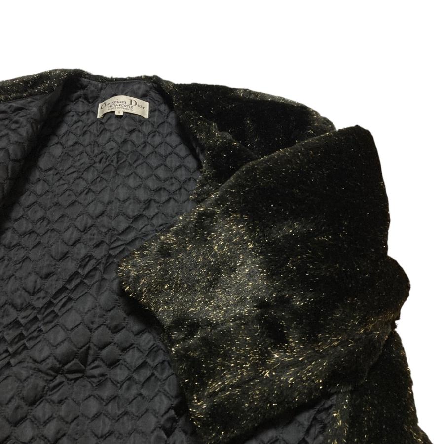 【Christian Dior】プレタポルテ　黒ラメニットカーディガン　M Christian Dior（クリスチャン・ディオール） 美品 プレタポルテ ラメ