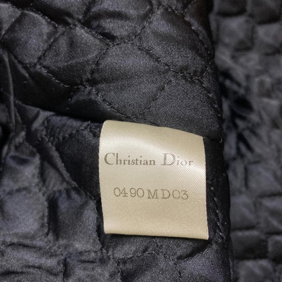 クリスチャンディオール プレタポルテ ノーカラーコート チェック 9 白 黒 Christian Dior（クリスチャン・ディオール） 美品 プレタポルテ ラメ