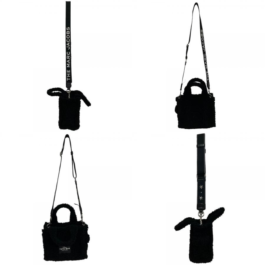 良品 THE MARC JACOBS ザ マークジェイコブス ザ テディ ミニ トートバッグ H012M06FA21 ブラック レディース 古着 中古_7