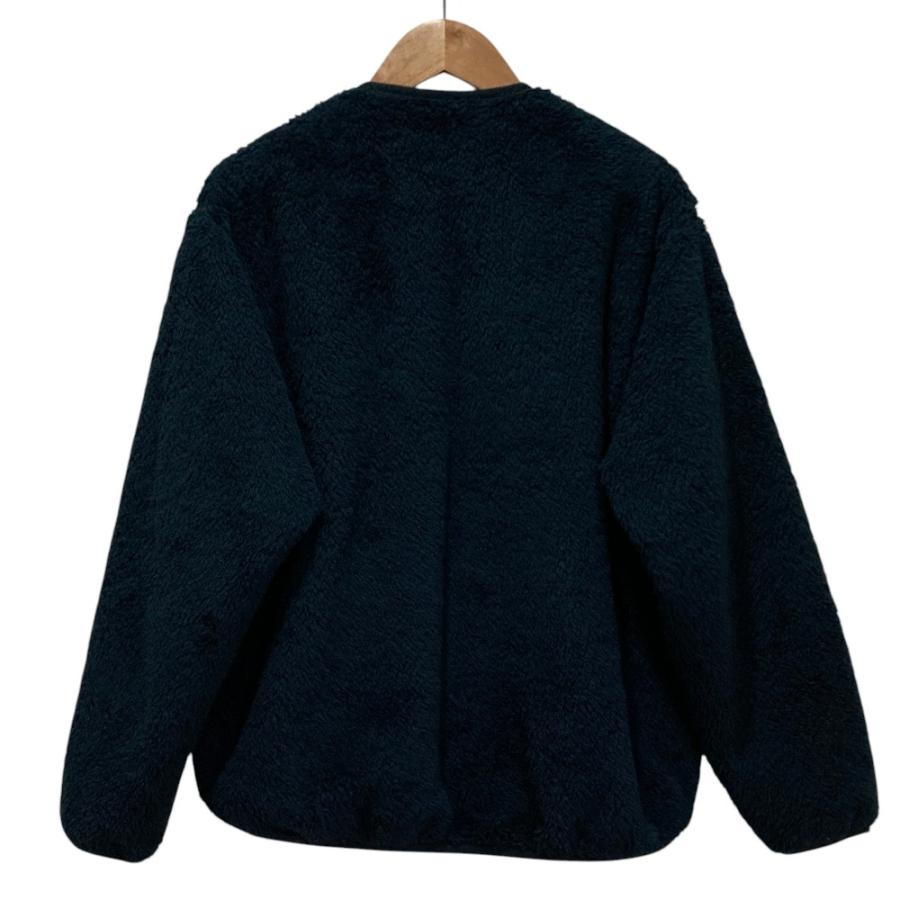 DANTON ノーカラージャケット サイズ38 ネイビー Danton（ダントン） 美品 ノーカラー フリースジャケット 38 ネイビー