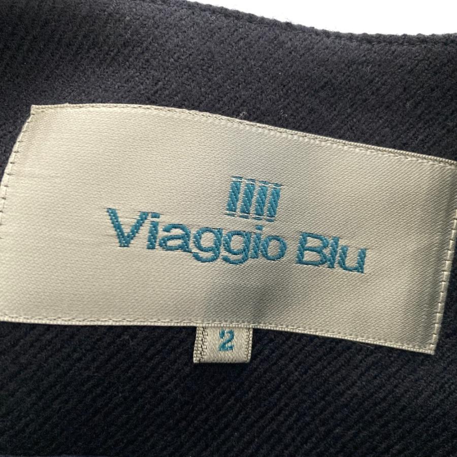 Viaggio Blu（ビアッジョブルー） 美品 ウール ノーカラージャケット 2