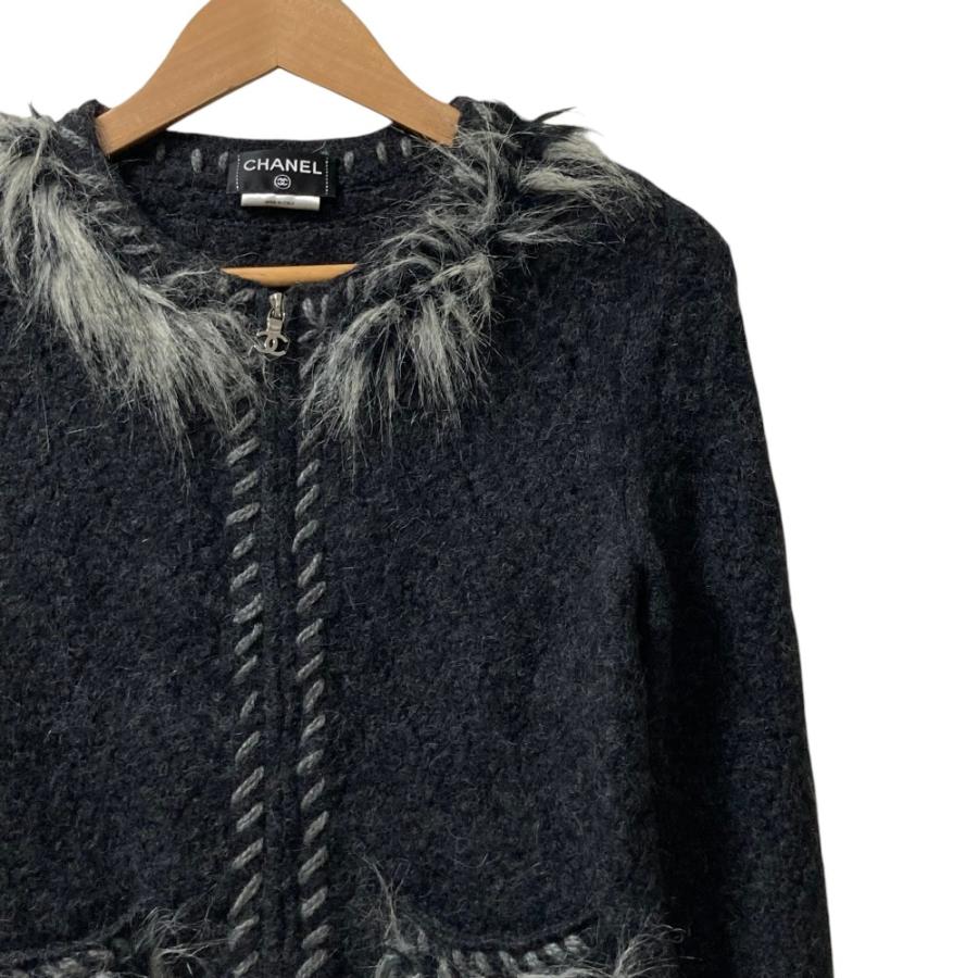 CHANEL（シャネル） 美品 アルパカカシミヤ ジップアップ ニット 