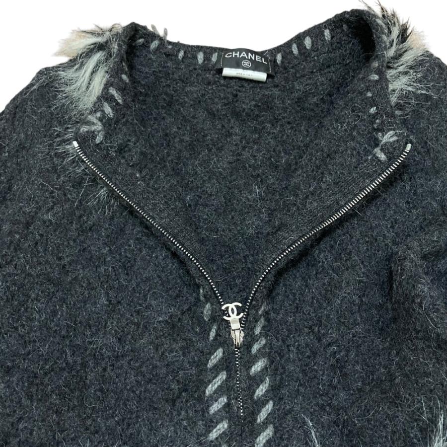 CHANEL（シャネル） 美品 アルパカカシミヤ ジップアップ ニット 