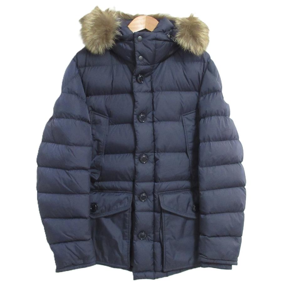 新品同様 MONCLER モンクレール CLUNY ダウンジャケット サイズ3 ネイビー メンズ 古着 中古 USED MONCLER（モンクレール） 新品同様 CLUNY ダウンジャケット サイズ3