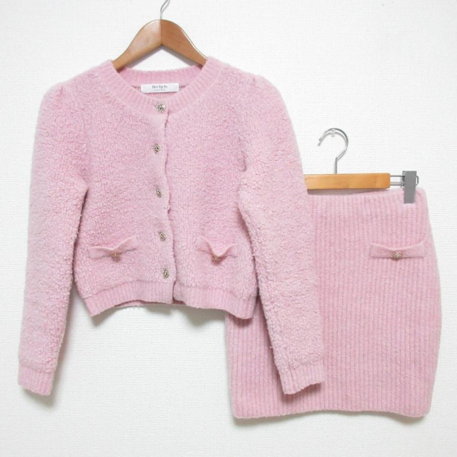 良品 23AW Herlipto ハーリップトゥ Pure Boucle Knit Set 