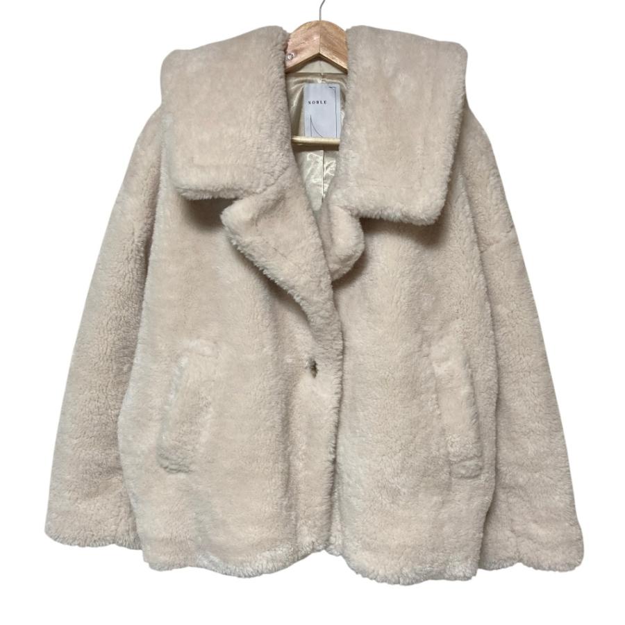 NOBLE（ノーブル） 美品 24AW NOBLE スノーボアビッグカラーコート 