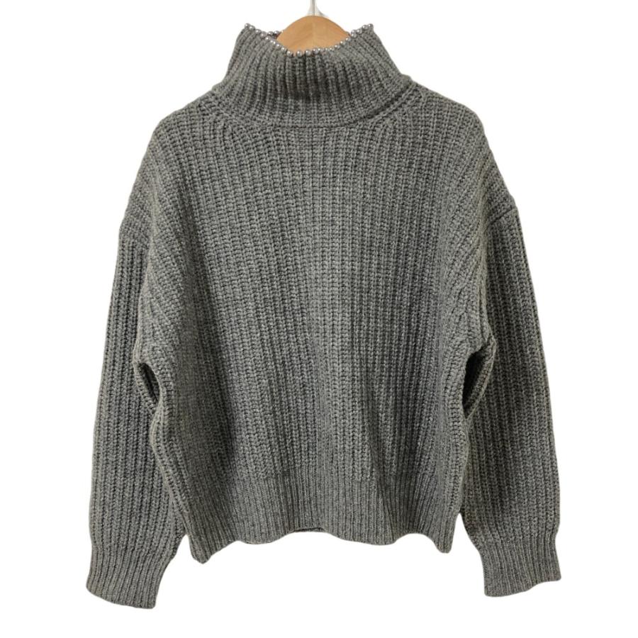 美品 SEVENTEN セブンテンバイミホカワヒト ボリュームスリーブニット S 良品 SEVEN TEN by MIHO KAWAHITO セブンテンバイミホカワヒト パール