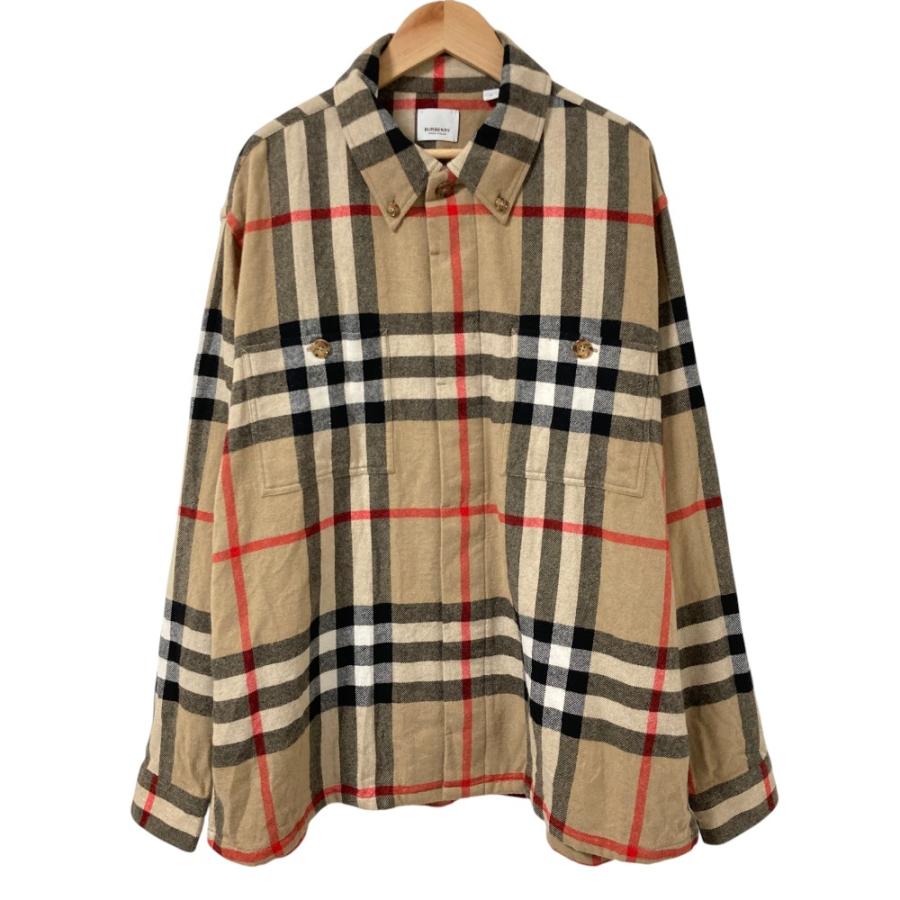 Burberry チェック柄 シャツジャケット M BURBERRY（バーバリー） 美品 ヴィンテージ チェック ボタン フロント