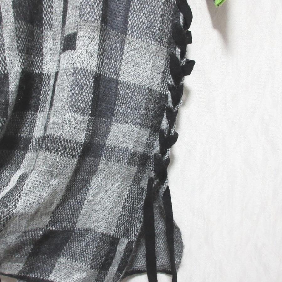 23aw Ameri アメリ レース 柄 ニット トラック ジャケット ブラック Ameri（アメリ） 良品 23AW AMERI BIG CHECK LACE UP KNIT DRESS