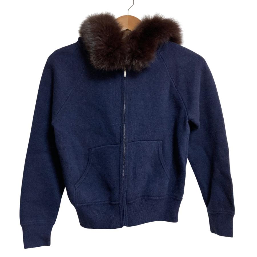 JUSGLITTY - ジャスグリッティーJUSGLITTY　FOXファー付ニットパーカー 新品 JUSGLITTY ジャスグリッティー FOXファー付ニットパーカー