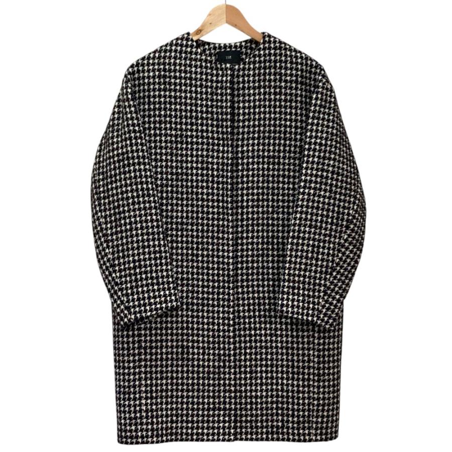 未使用 23AW 23区 ニジュウサンク チェック ツイード ノーカラーコート 