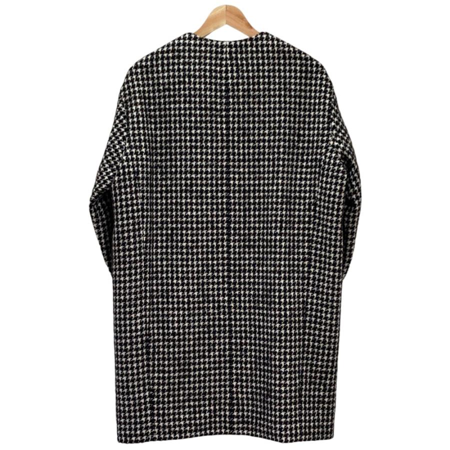 未使用 23AW 23区 ニジュウサンク チェック ツイード ノーカラーコート 
