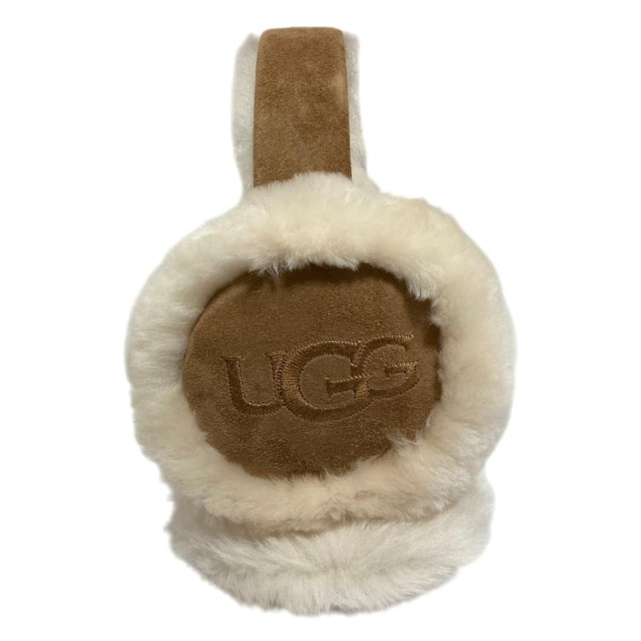 UGG（アグ） 美品 シープスキン エンブロイダリー イヤーマフ ムートン