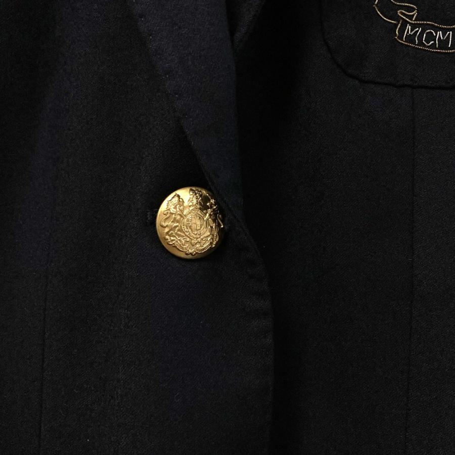未使用級　RALPH LAUREN テーラードジャケット　黒　金ボタンエンブレム 美品 RALPH LAUREN ラルフローレン エンブレム刺繍 金ボタン