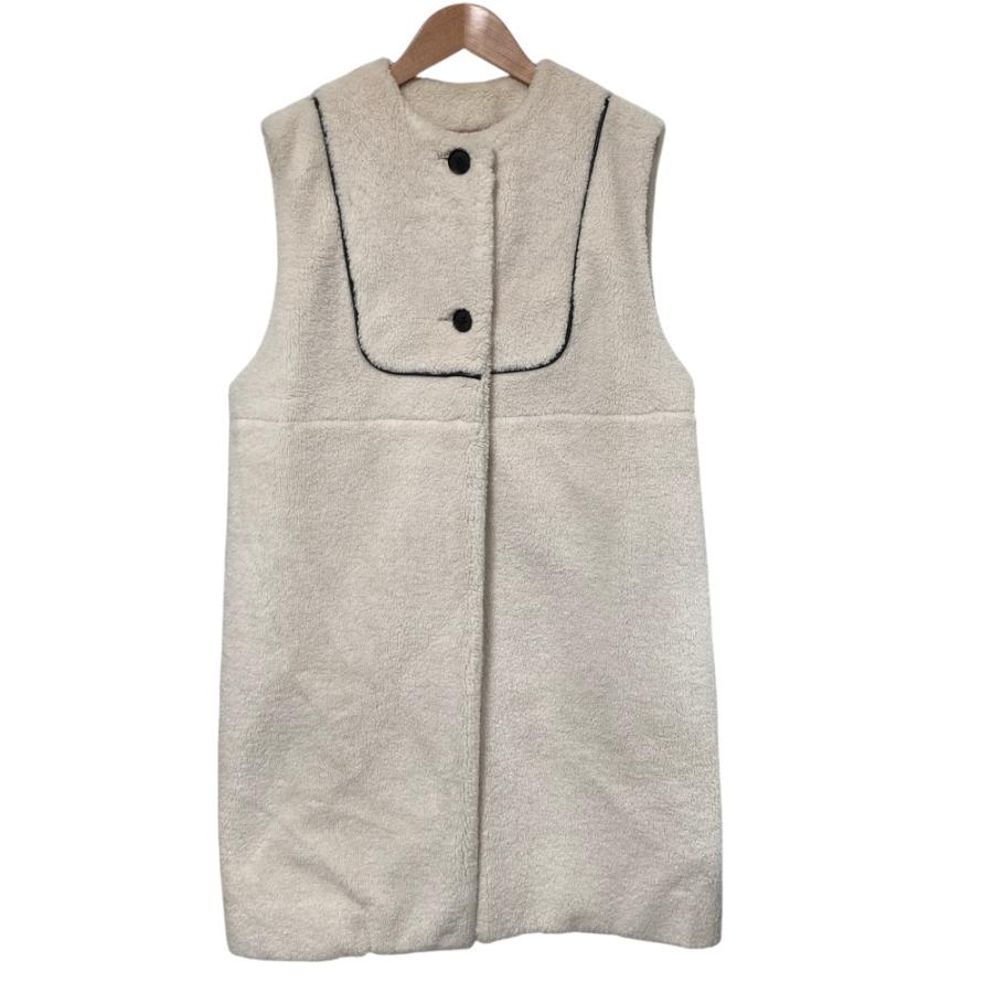 yori もこもこロングジレ Yori 良品 ヨリ もこもこロングジレ ボアベスト YR2225-135AW サイズF