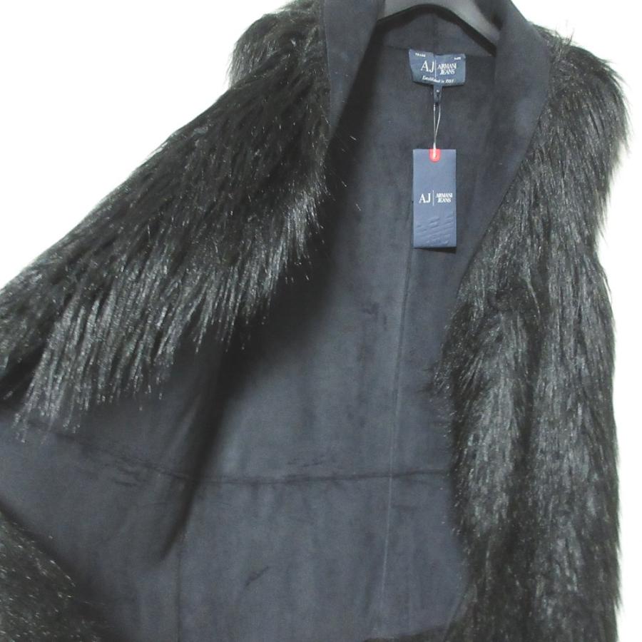 ARMANI JEANS 未使用 アルマーニジーンズ フェイクファー ベスト ジレ 