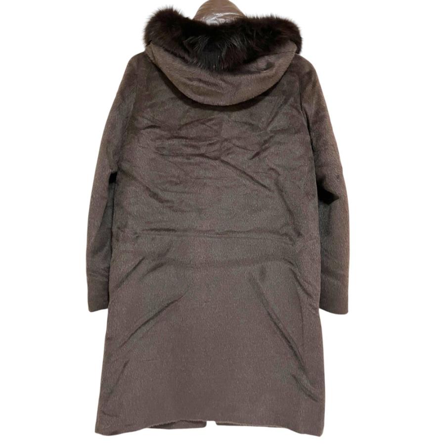 HERNO（ヘルノ） 美品 フォックスファー フーデッド アルパカ シャギー 