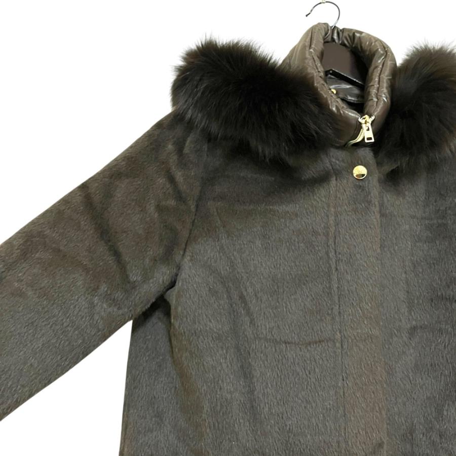 HERNO（ヘルノ） 美品 フォックスファー フーデッド アルパカ シャギー 