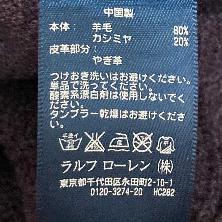 美品 RALPH LAUREN ラルフローレン カシミヤブレンド エルボーパッチ V 