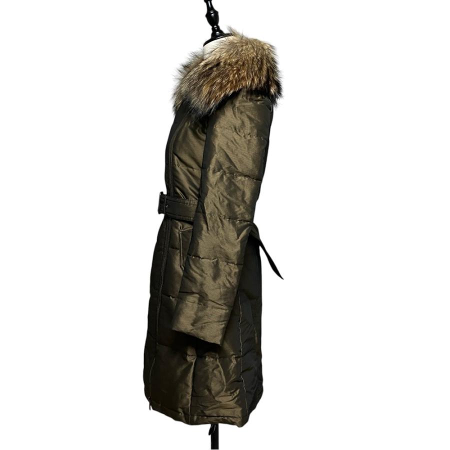 美品 BURBERRY LONDON バーバリーロンドン ラクーンファー ダウン 