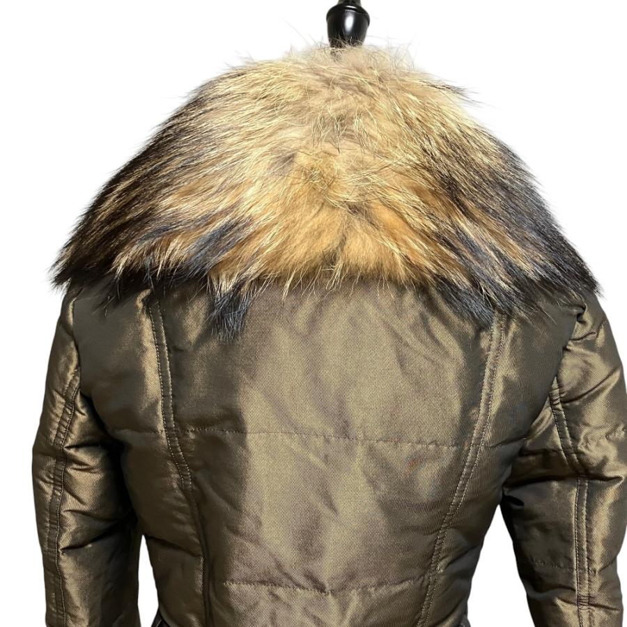 美品 BURBERRY LONDON バーバリーロンドン ラクーンファー ダウン