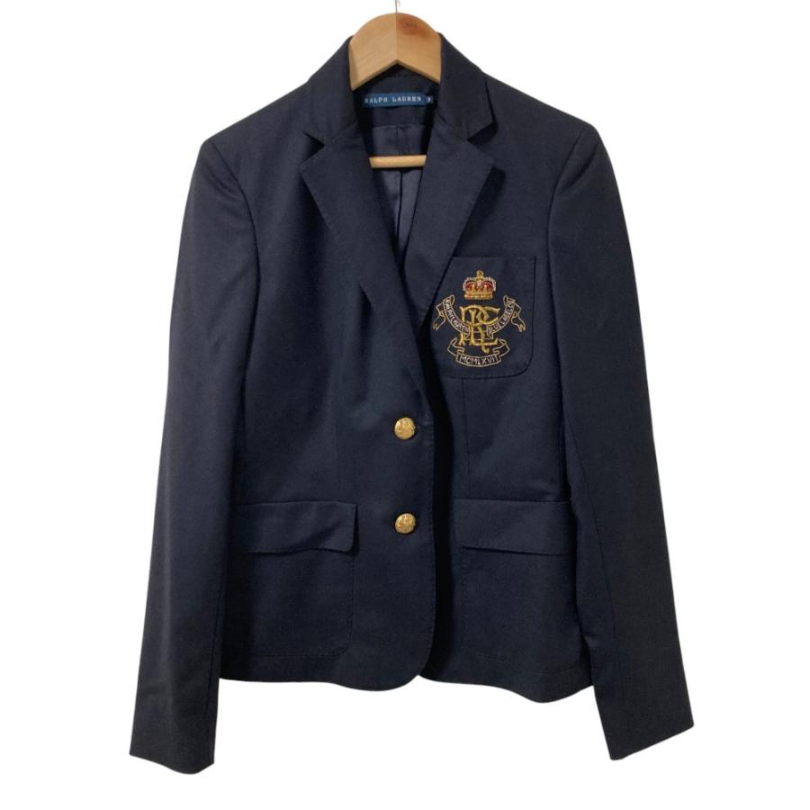 美品 RALPH LAUREN ラルフローレン 金ボタン ブレザー 紺ブレ 