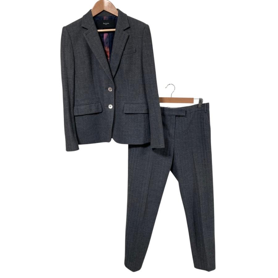 美品 Paul Smith BLACK ポールスミス ストライプ柄 ウール 3B シングル 