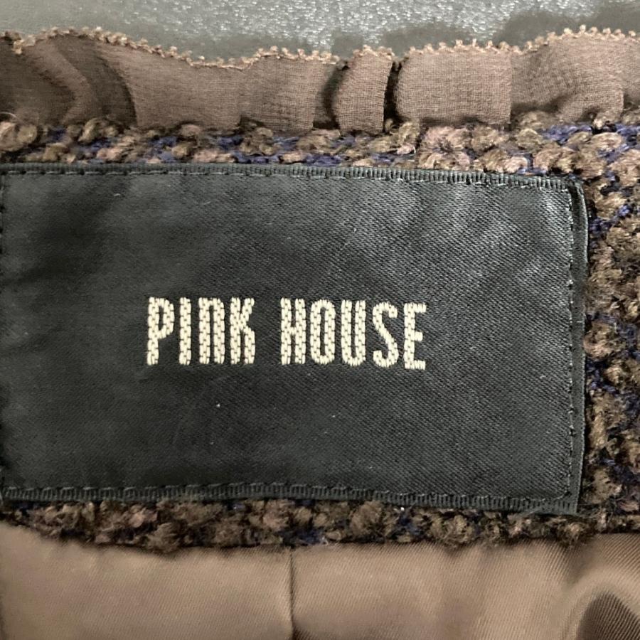 PINK HOUSE（ピンクハウス） 美品 リボン ツイード ノーカラー