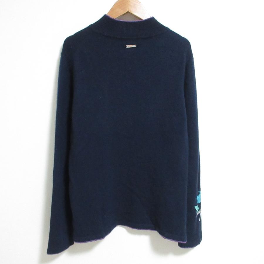 LEONARD SPORT 良品 レオナールスポーツ フラワージャガード カシミヤ
