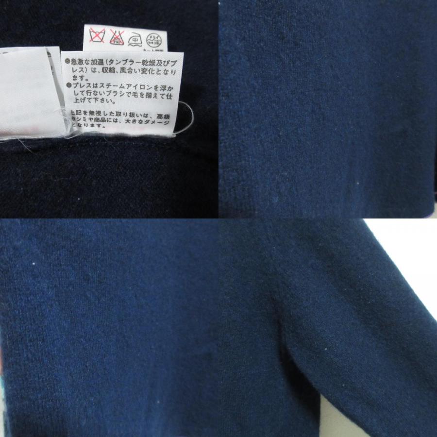 LEONARD SPORT 良品 レオナールスポーツ フラワージャガード カシミヤ