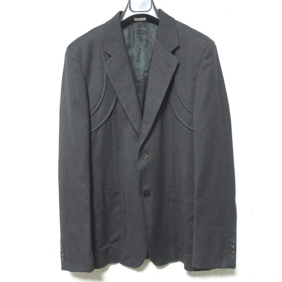 美品 AD2017 COMME des GARCONS HOMME DEUX コムデギャルソンオムドゥ シングルジャケット DT-J035 サイズL グレー メンズ 古着 中古 USED COMME des GARCONS HOMME DEUX 美品 AD2017 コムデギャルソンオムドゥ