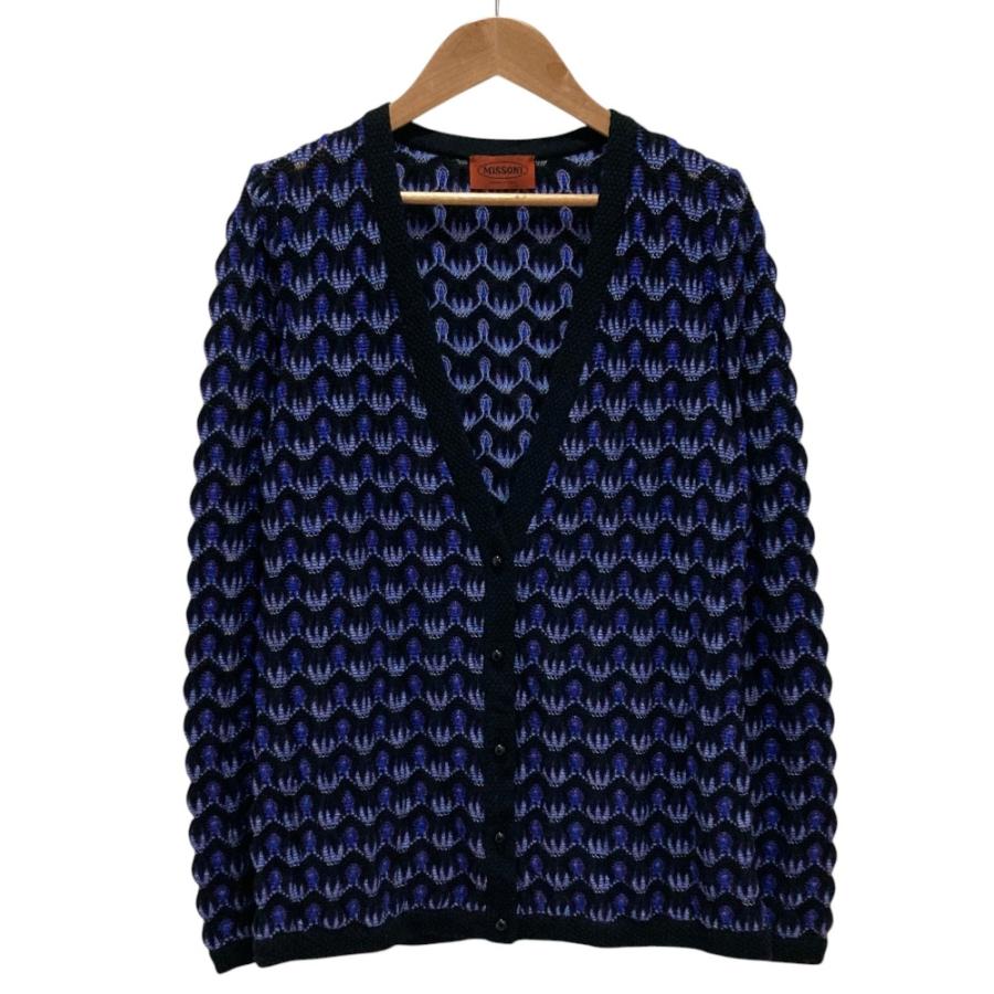 MISSONI（ミッソーニ） 美品 フクレジャガード Vネック ニット