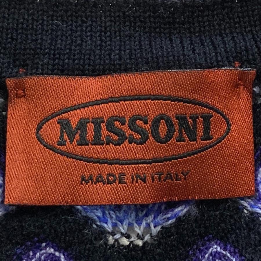 MISSONI（ミッソーニ） 美品 フクレジャガード Vネック ニット
