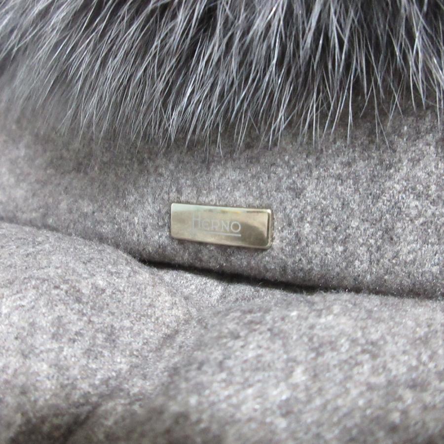 HERNO（ヘルノ） 美品 フォックスファー付き シルクカシミヤ ダウン 