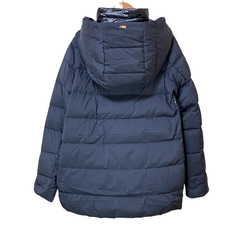HERNO ヘルノ ダウンコート 異素材 ネイビー HERNO（ヘルノ） 美品 レイヤード ダウンコート PI0972D サイズ40