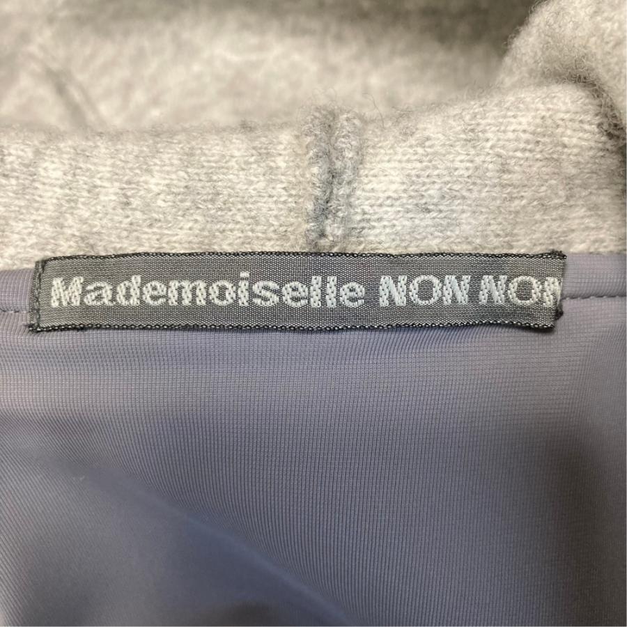 美品 Mademoiselle NON マドモアゼルノンノン フーデッドニットコート