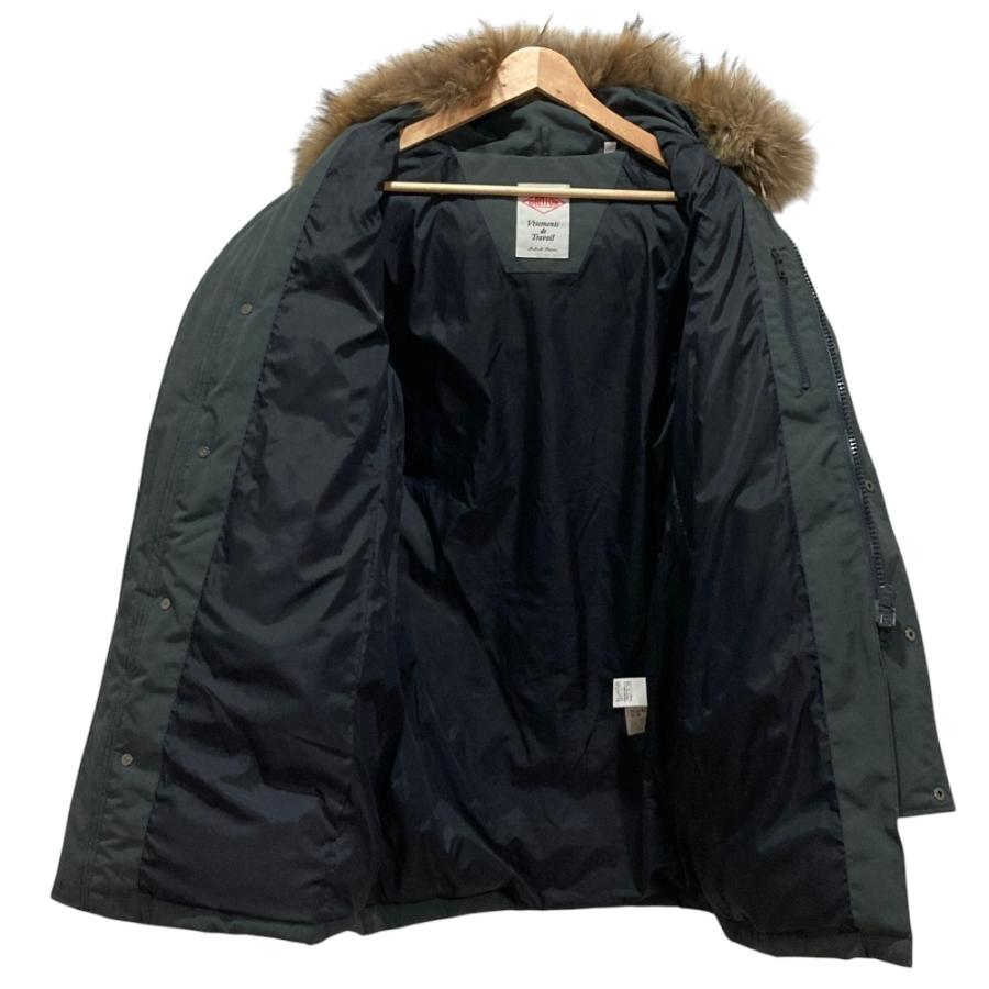 DANTON ダントン ロングダウンコート ラクーン フード 2way 34 Danton（ダントン） 良品 ラクーンファー フーデッド ロングダウン