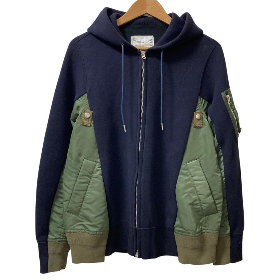 sacai（サカイ） 美品 スポンジスエット MA-1 ドッキングパーカー SCM