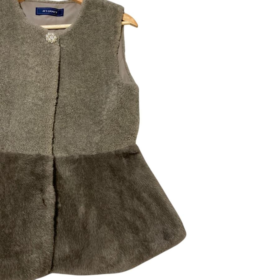 M'S GRACY（エムズグレイシー） 美品 エコファー ベスト 596502 サイズ