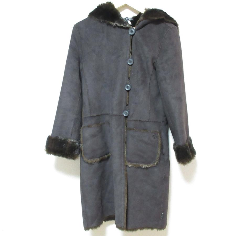 ARMANI JEANS 美品 アルマーニジーンズ ファーライニング フーデッド 