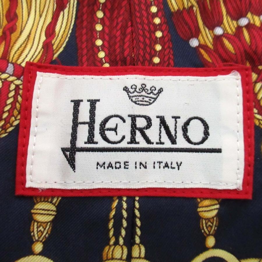 HERNO（ヘルノ） 美品 ヴィンテージ 裏地スカーフ柄 シングル ウール
