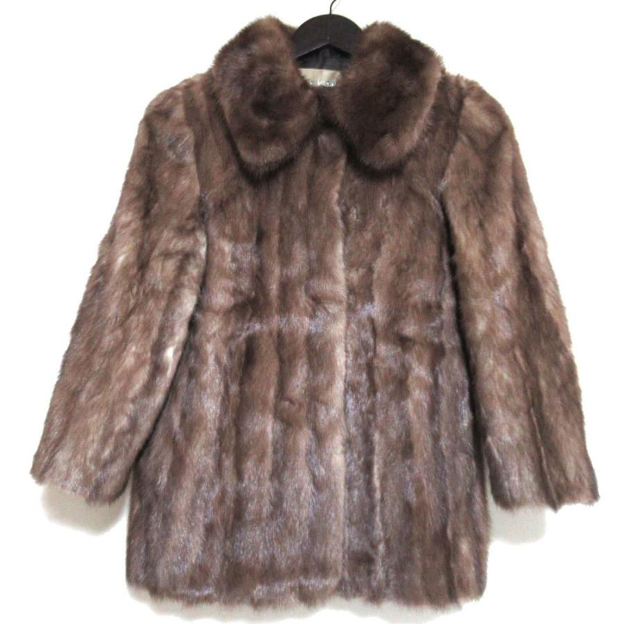 日本製✩新品同様✩カシミヤ100%✩ミンク✩ミンク取り外し可能✩ファーコート ミンク コート シルバーフォックス トリミング/レディース 毛皮 ファー